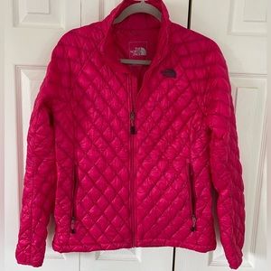 The North face pink diamond quilted thermoball puffer jacket